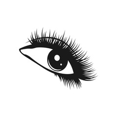 eyelashes logo icon design template vector