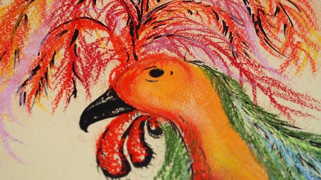 Drawing of a rooster.