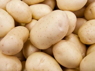 raw potato ,vegetables background 
