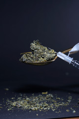 Jiaogulan herb is also referred to as the herb of the immortals and sold.