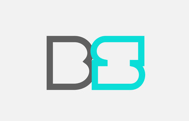blue grey alphabet letter bs b s combination for logo icon design