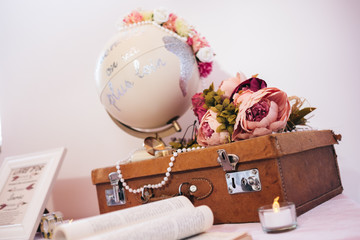 Vintage decors on the theme of travel.