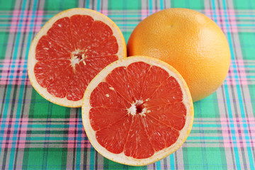 Bright pink grapefruit