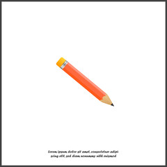 Pencil vector icon. Pencil for your design on white isolated background.