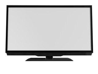 Modern LED LCD tv isolated on white background. 3D rendering