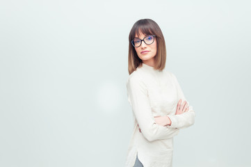 Beautiful woman in eyeglasses