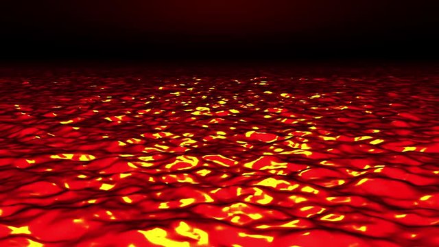 Red Hell Lava Waves Abstract Motion Background Loop 1
