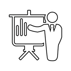 Business Presentation Outline Icon