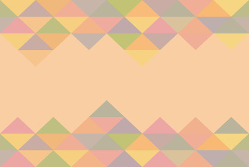 geometric background of triangles in pastel colors with copy space