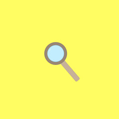 Loupe at the yellow background