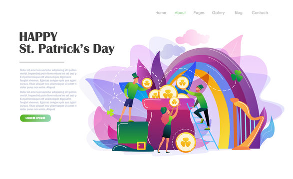 St. Patrick's Day concept with leprechauns