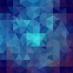 Fototapeta premium Background of dark blue geometric shapes. Abstract triangle geometrical background. Mosaic pattern. Vector EPS 10. Vector illustration