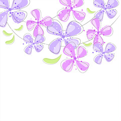 vector background with flowers