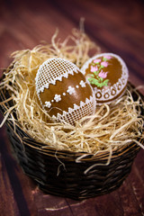 Easter decorations in natural vintage contryside style
