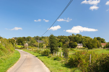 Little French lane in landscape