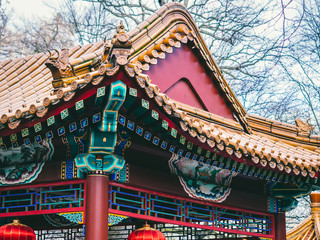 Chinese pavilion in the garden