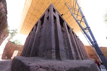 Casa del Salvador del Mundo Bete Medhane Alem en Lalibela, Etiopía