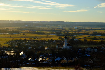 Dunstige Aussicht nach Pähl
