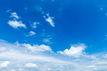 blue sky background with tiny clouds