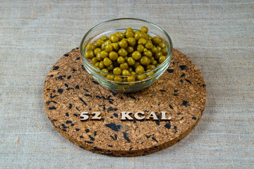 calorie foods green peas 52 kcal 100 grams diet