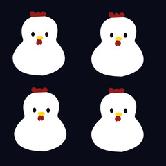 Chicken background. Children's illustration