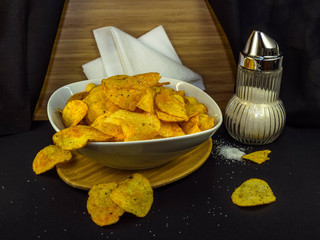 potato chips in a bowl