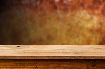Empty wooden table background