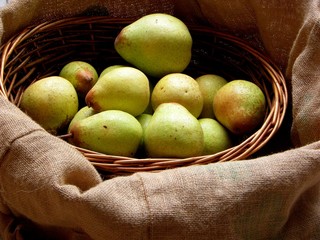 pears in a basket