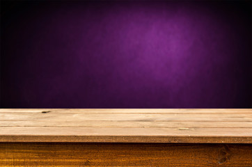 Empty wooden table background