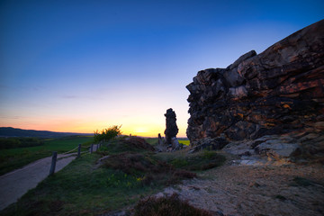 man on the top of mountain