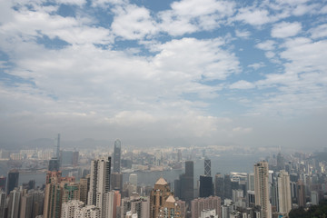 Fototapeta na wymiar Hong Kong cityscape from Victoria Peak