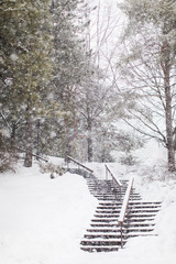 winter staircase