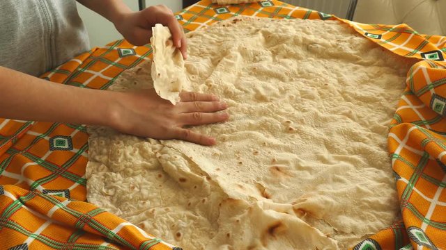 thin yufka bread, soft yufka bread, ready to eat, watered