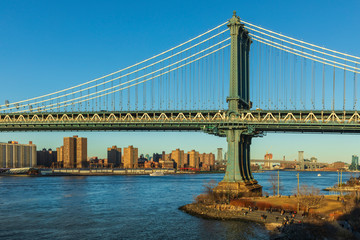 Sunset at Dumbo Brooklyn Bridge Park.