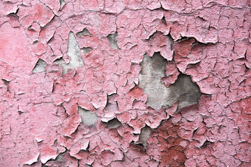 The texture of the concrete wall from which the paint peeled off. Texture of the destroyed concrete wall for design.