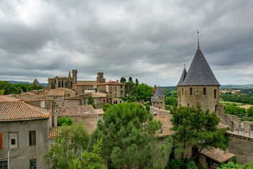 Medieval castle of Carcassonne, France