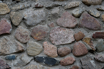 background, old stone wall with mortar