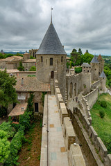 Fototapeta na wymiar Medieval castle of Carcassonne, France