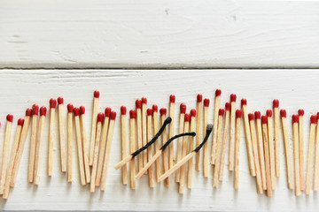 Wooden Matches Closeup