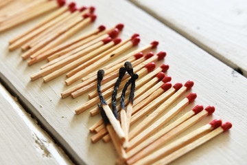 Wooden Matches Closeup