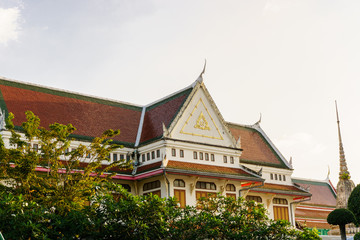 Naklejka premium view of the tour of the Buddhist temples in wat arun, tailand