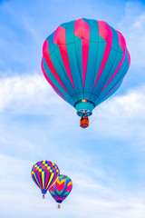 Grouping of Three Hot Air Balloons in Vertical