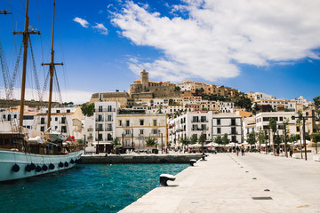 Fototapeta na wymiar Port of Ibiza City