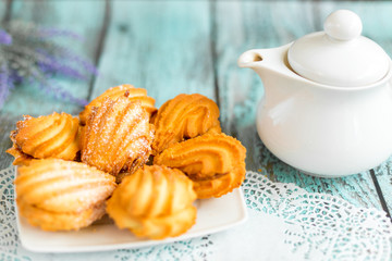 Sugar delicious baked dessert