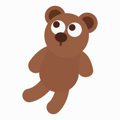 Teddy bear. Logo of the bear. Toy teddy bear. Vector illustration. EPS 10.