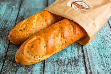 Fresh homemade bread. Healthy food concept