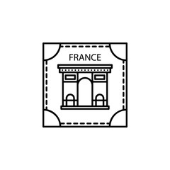 Passport stamp, visa, France icon. Element of passport stamp for mobile concept and web apps icon. Thin line icon for website design and development