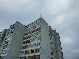 The Black and white buildings of high-rise buildings.Apartment high-rise house