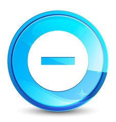 Cancel icon splash natural blue round button
