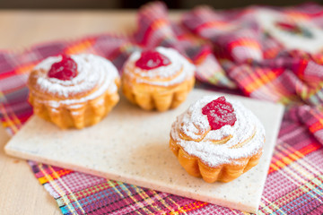 Bakery, biscuits, cookies concept. Delicious tasty homemade food and pastry. Cafe menu